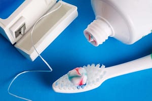 toothbrush and floss