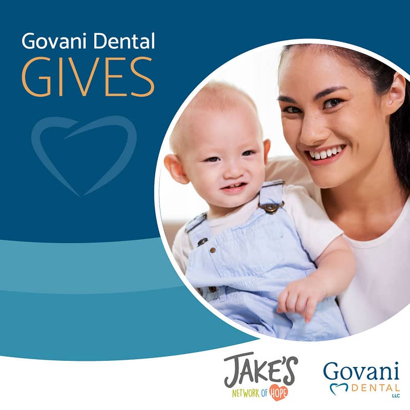 Govani Dental Gives and Jake's Network of Hope campaign graphic.